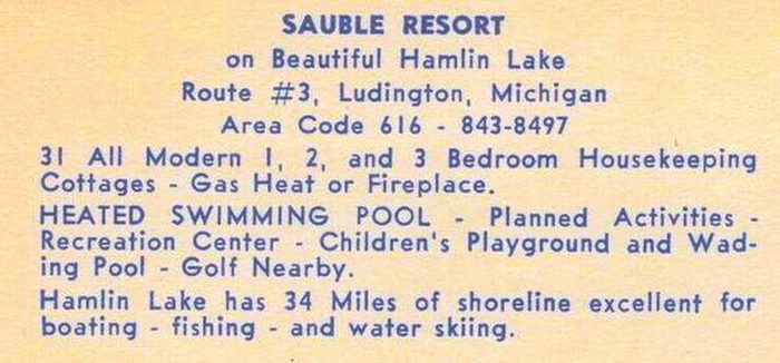 Sauble Resort - Vintage Postcard